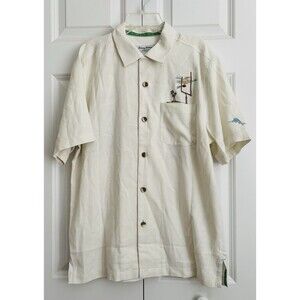 TOMMY BAHAMA ISLAND ZONE MEN'S SHIRT SHORT SLEEVE BUTTON DOWN SIZE SMALL